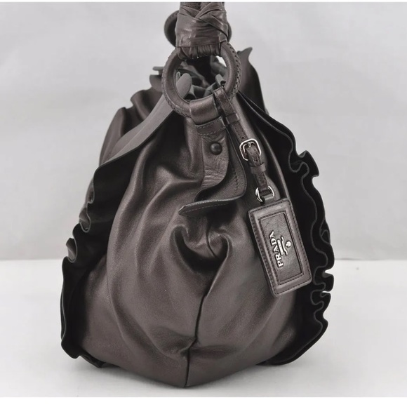 PRADA NAPA LEATHER HOBO SHOULDER BAG - Picture 3 of 16